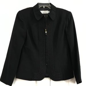 Vintage Howard Wolf Worsted Wool Brocade Jacket Black